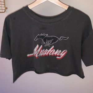 Vintage mustang crop top